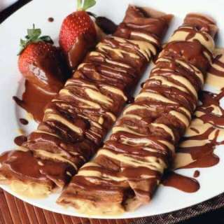 Chocolate Peanut Butter Cup Crepes
