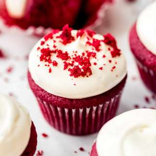 Red Velvet Cupcakes with Cream Cheese Frosting