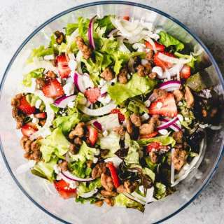 Spring Salad with Strawberry Balsamic Vinaigrette