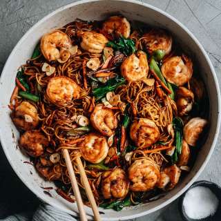 XO Noodles with Shrimp