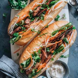 Leftover Ham Banh Mi Sandwich (Quick & Easy)