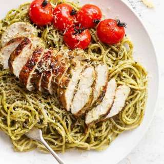 Basil Pesto Chicken Spaghetti