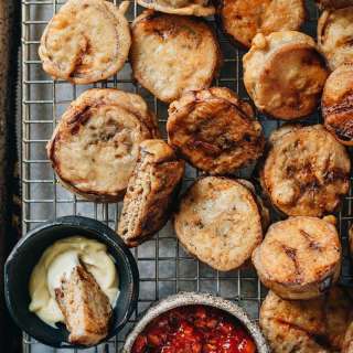 Chinese Fried Stuffed Eggplant (炸茄盒, Zha Qie He)