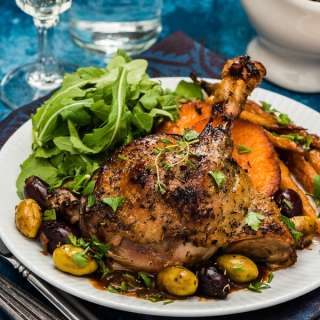 Mediterranean Slow Roast Duck with Olive Sauce