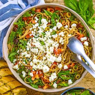 Greek Spaghetti with Tomato and Feta