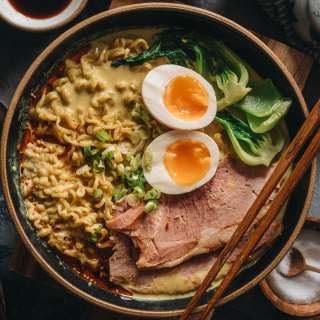15-Minute Curry Ramen with Leftover Ham