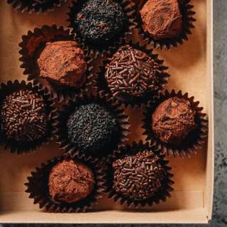 Black Sesame Chocolate Truffles