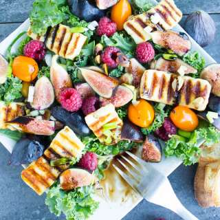 Rainbow Power Grilled Halloumi Salad