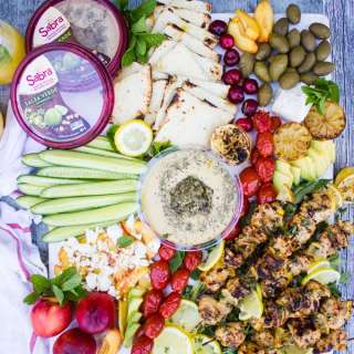 Lemon Chicken Hummus Platter