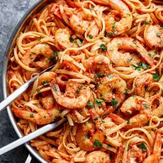 Creamy Tomato Garlic Butter Shrimp