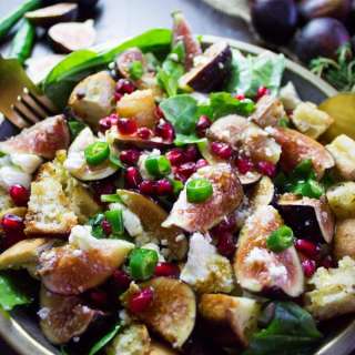 Bread Feta Salad with Figs
