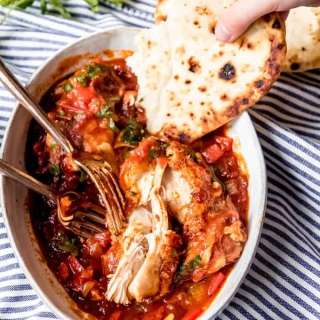 Georgian Chicken Stew with Tomatoes and Herbs