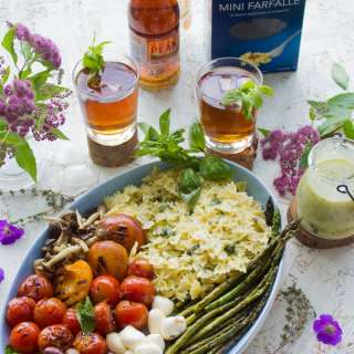 Summer Pasta Salad Platter With Sweet Tea Dressing