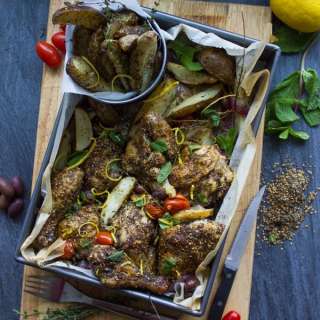 One Pan Chicken Potato Bake With Zaatar