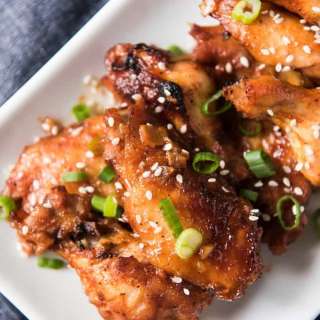 Baked Korean BBQ Chicken Wings