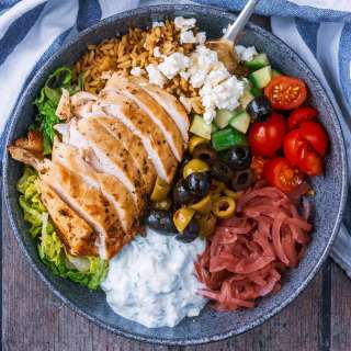 Greek Chicken Bowls with Tzatziki