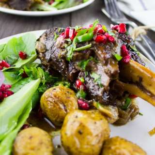 Pomegranate Roast Lamb Shanks