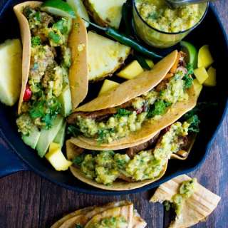 Quickest Chicken Fajita with Mango Pineapple Salsa
