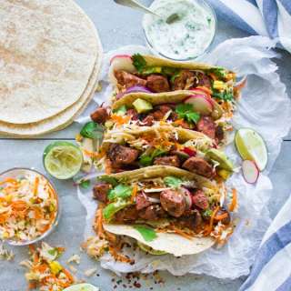 Fiery Tandoori Chicken Tacos With Cilantro Corn Slaw