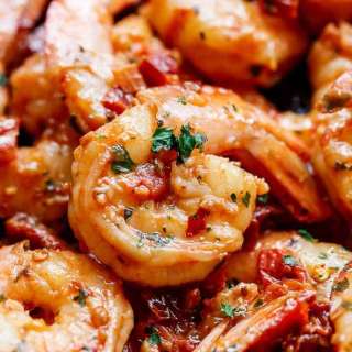 Spicy Garlic Sun Dried Tomato Shrimp