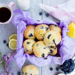 Blueberry Muffins With Lemon Sugar Crunch