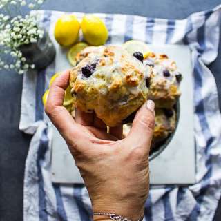 Easy Lemon Blueberry Drop Biscuits