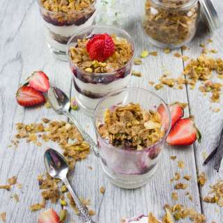Baklava Yogurt Parfait with Homemade Baklava Crumbles
