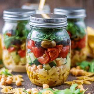 Meal Prep Pasta Salad Jars