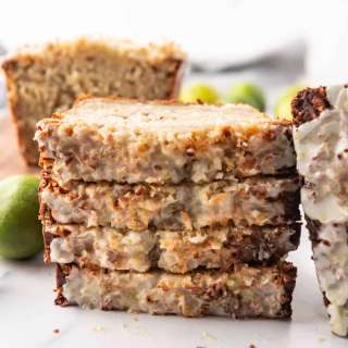 Coconut Lime Glazed Banana Bread