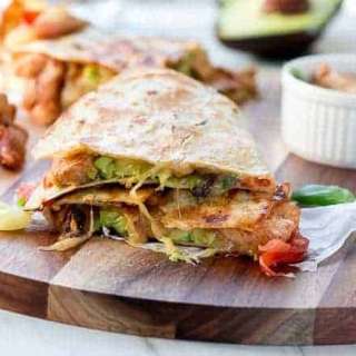 Barbecue Chicken Pizzadilla (Pizza Quesadilla)