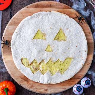 Jack-O-Lantern Quesadillas