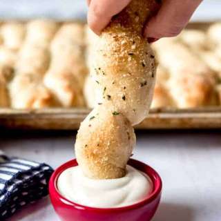 Soft Garlic Parmesan Homemade Breadsticks