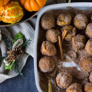 Pumpkin Donuts with Cinnamon Sugar