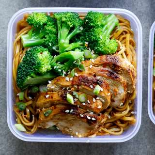 Soy honey noodle salad