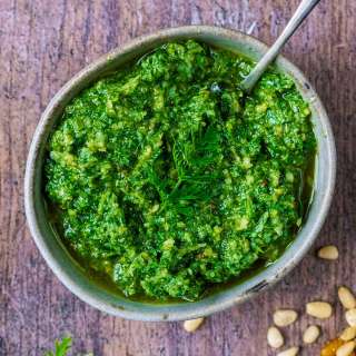 Carrot Top Pesto