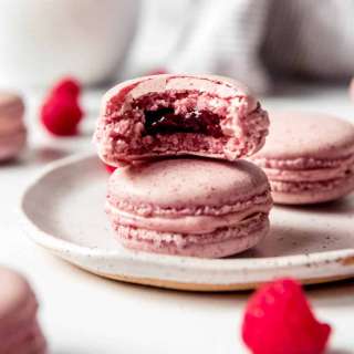 Raspberry Macarons