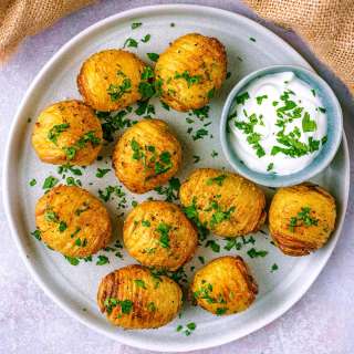Air Fryer Hasselback Potatoes