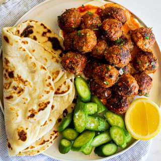 Harissa lamb meatballs