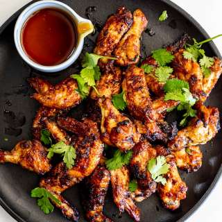 Easy Miso Maple Glazed Chicken Wings