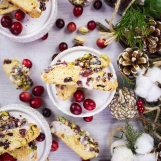 Festive Cranberry Pistachio Holiday Biscotti