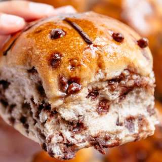 Hot Cross Buns with Chocolate Chips