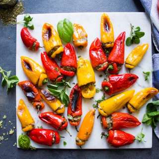 Mini Zesty Feta Stuffed Peppers
