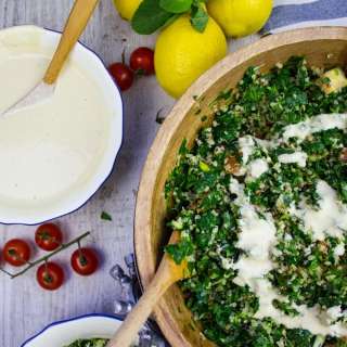 Tabouleh or Tabouli With Lemon Tahini Dressing