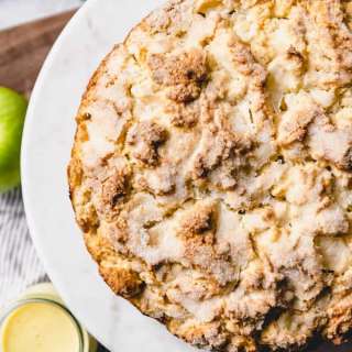 Irish Apple Cake with Warm Custard Sauce