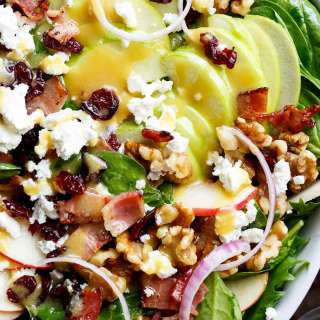 Honey Dijon Apple Bacon Cranberry Salad