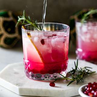 Easy Pomegranate Pear Spritz