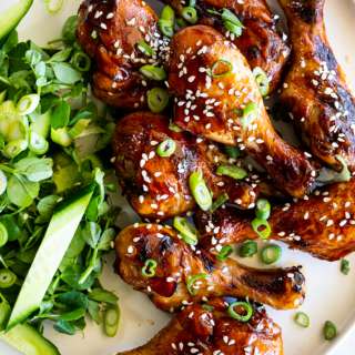 Sticky soy honey baked chicken drumsticks