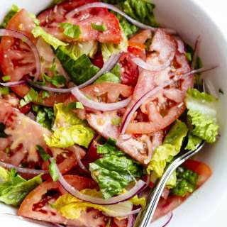 Tomato Salad with Lemon Parmesan Vinaigrette
