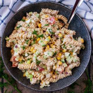 High Protein Tuna Pasta Salad