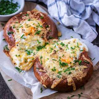 Air Fryer Breakfast Bagel